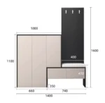 خزانة احذية مودرن مع مقعد من تصميم ليدا - Image 8