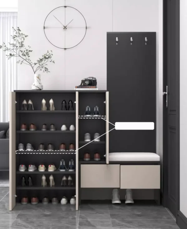 خزانة احذية مودرن مع مقعد من تصميم ليدا 