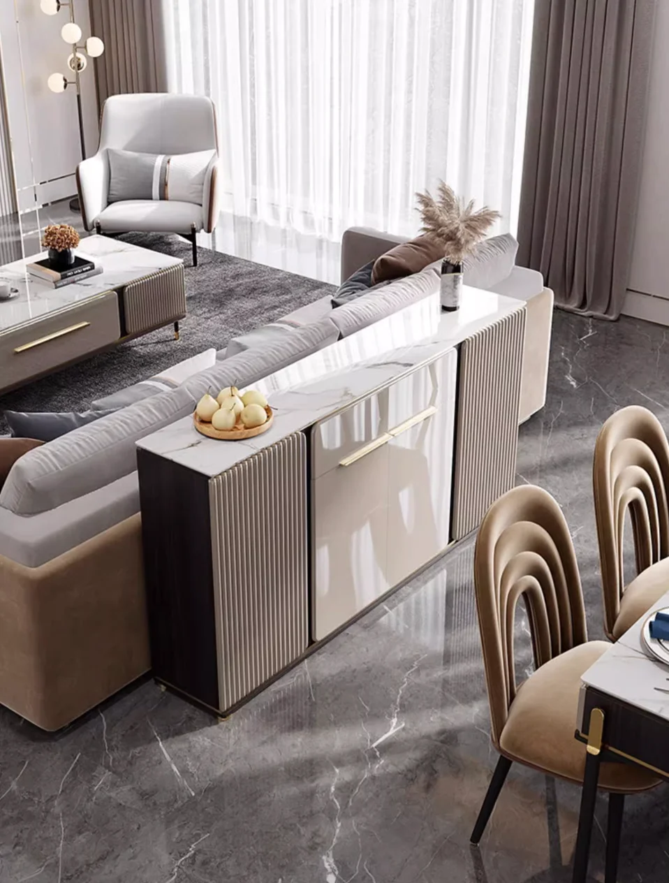 طاولة-بوفيه (1) طاولة بوفيه بتصميم فاخر