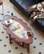 ⁦طقم طاولات قهوة على شكل بيضاوي⁩ - الصورة ⁦7⁩