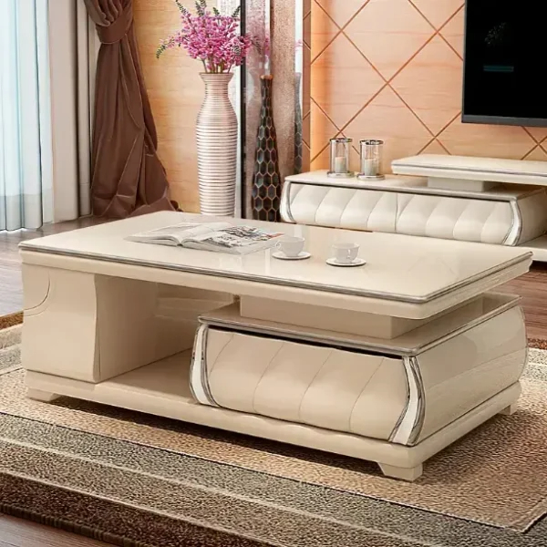 طقم طاولات قهوة وتلفزيون