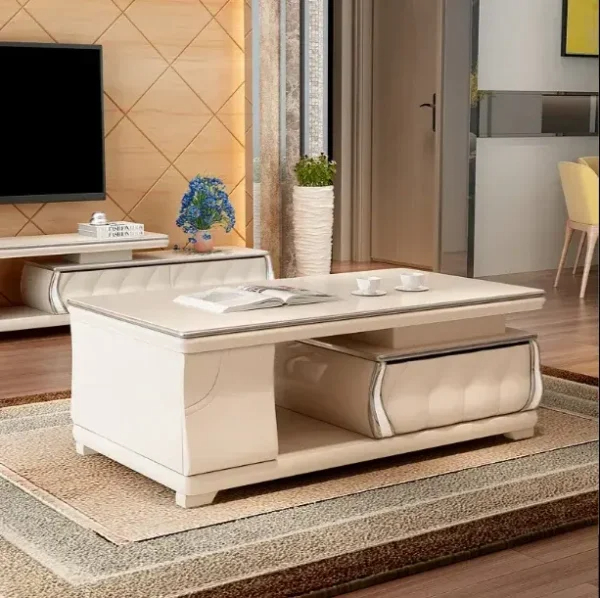 طقم طاولات قهوة وتلفزيون