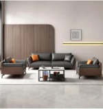 ⁦طقم كنب جلد مكتبي فخم⁩ - الصورة ⁦10⁩