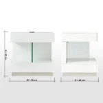 ⁦كومودينة خشبية بلمسة زجاجية حديثة⁩ - الصورة ⁦6⁩