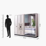 ⁦خزانة ملابس ستة أبواب مع مرآة فخمه⁩ - الصورة ⁦6⁩