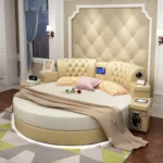 سرير غرفة نوم دائري متعدد المزايا