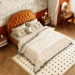 ⁦سرير نوم بتصميم ظهر قماش مبطن⁩ - الصورة ⁦6⁩