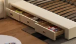 سرير مودرن بتخزين سفلي متحرك - Image 5