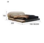 ⁦سرير نوم مودرن ارضي مرتفع بتصميم حديث⁩ - الصورة ⁦8⁩