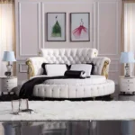 ⁦سرير دائري فخم مميز بتفاصيل عالية الجودة⁩ - الصورة ⁦2⁩