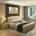 سرير مودرن بتخزين سفلي متحرك - Image 4