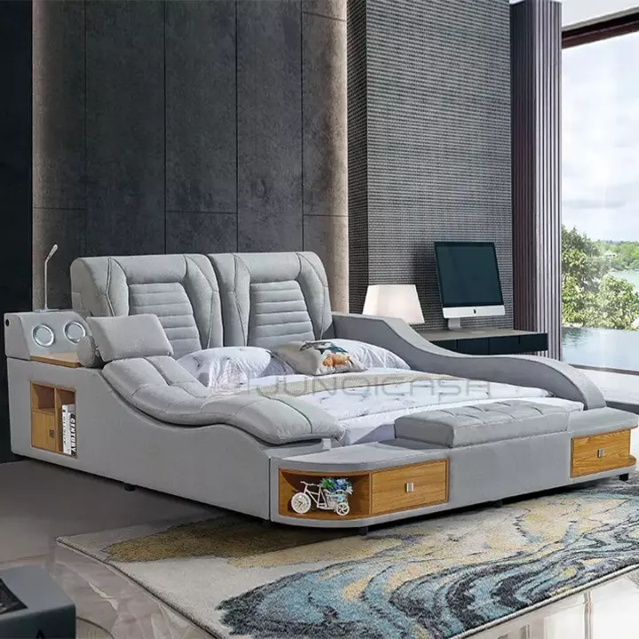 سرير-نوم (1) سرير نوم كبير مريح حديث متعدد الوظائف