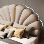 ⁦سرير غرفة نوم فاخر وأنيق⁩ - الصورة ⁦3⁩