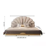 ⁦سرير غرفة نوم فاخر وأنيق⁩ - الصورة ⁦9⁩