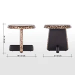 ⁦طاولة جانبية دائرية من خشب⁩ - الصورة ⁦6⁩