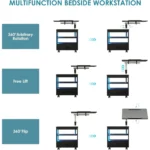 ⁦طاولة جانبية للسرير متعددة الوظائف بتصميم ذكي⁩ - الصورة ⁦5⁩