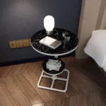 طاولة جانبية عصرية بطابقين - Image 3