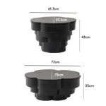 ⁦طاولتين قهوة بتصميم دائري مزخرف⁩ - الصورة ⁦5⁩