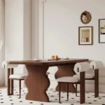 طاولة طعام رخام مع كراسي - Image 5