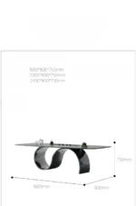 طاولات طعام مودرن بإطار ذهبي - Image 7