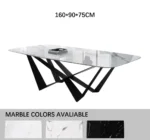 طاولة طعام رخام مستطيلة فاخرة - Image 14