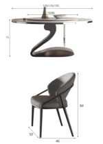 ⁦طاولة طعام رخام مودرن⁩ - الصورة ⁦7⁩