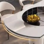 ⁦طاولة طعام دائرية مع كراسي⁩ - الصورة ⁦5⁩