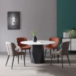 ⁦طاولة طعام مستديرة بتصميم مضلع⁩ - الصورة ⁦4⁩