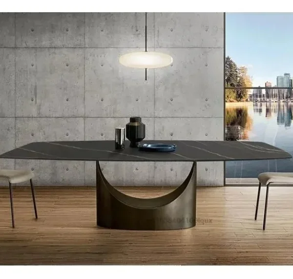 طاولة طعام مع كراسي مستطيلة