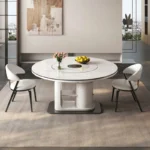 ⁦طاولة طعام دائرية مع كراسي⁩ - الصورة ⁦2⁩