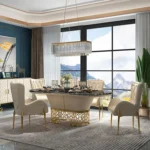 ⁦طاولة طعام مودرن بتصميم مودرن فخم⁩ - الصورة ⁦4⁩