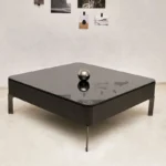 ⁦طاولة قهوة مربعه بسطح زجاج⁩ - الصورة ⁦2⁩