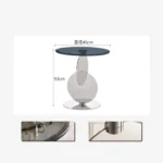 ⁦طاولة قهوة دائرية مبتكرة من الزجاج⁩ - الصورة ⁦6⁩