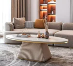 طاولة قهوة على شكل بيضاوي - Image 6