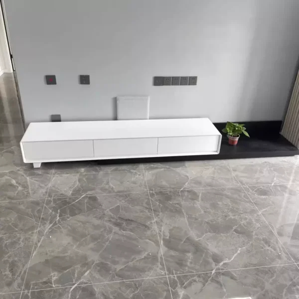 طاوله تلفاز خشب ابيض