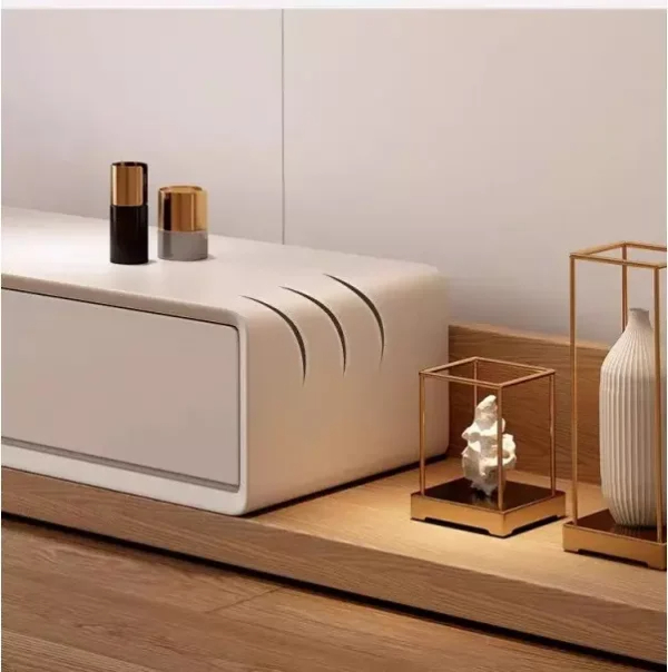 طاوله تلفاز خشب ابيض