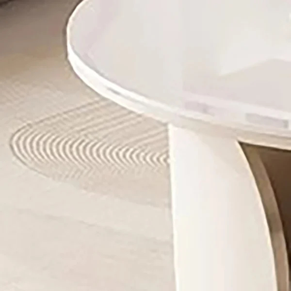 طاولة قهوة بيضاء مستديرة