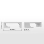 ⁦طاولة قهوة من خشب بتصميم كارين⁩ - الصورة ⁦6⁩