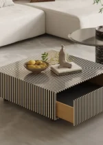 طاولة قهوة مع درج للتخزين فاخرة - Image 5