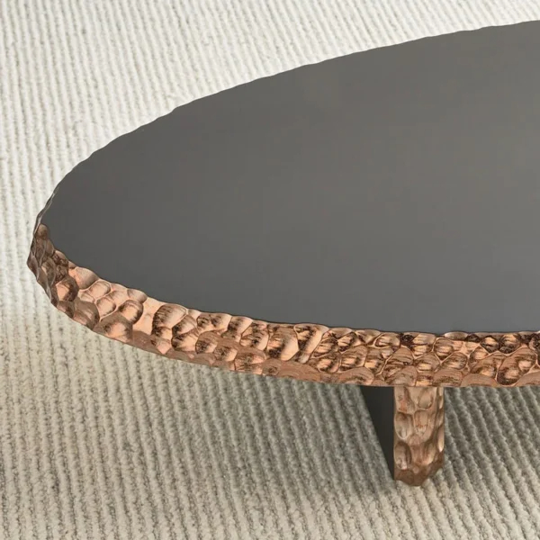 طاولة قهوة بشكل بيضاوي