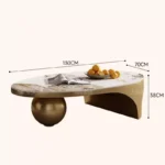 طاولة قهوة رخام بتصميم فريد - Image 9