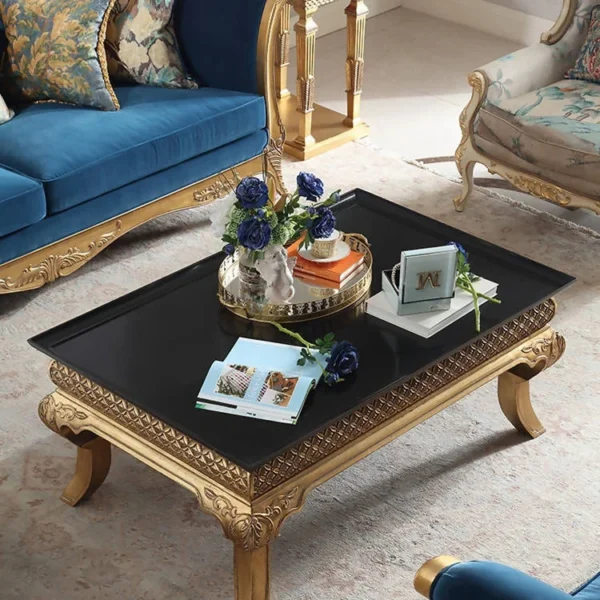 طاولة قهوة خشبية مميزة بتصميم فخم