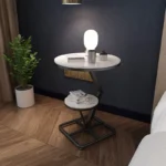 طاولة جانبية عصرية بطابقين - Image 2