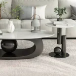 ⁦طقم طاولات قهوة على شكل بيضاوي⁩ - الصورة ⁦10⁩