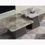 ⁦طقم طاولة قهوة بسطح رخام⁩ - الصورة ⁦3⁩