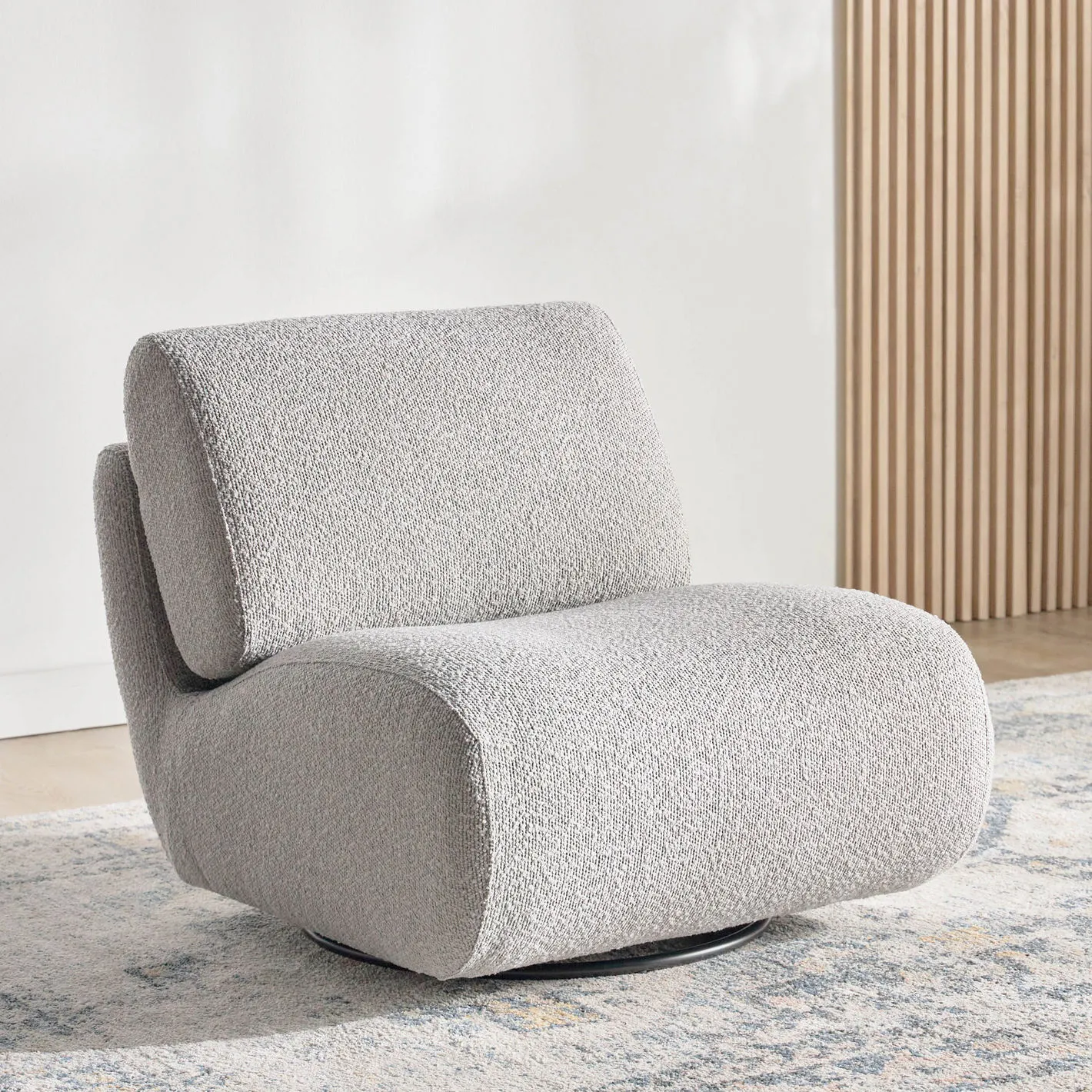 Recliner chair (1) كرسي استرخاء دوار من قماش