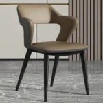 كرسي طاولة طعام جلد فخم - Image 9