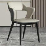 كرسي طاولة طعام جلد فخم - Image 3