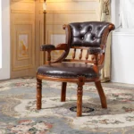 كرسي مفرد جلد ملكي - Image 2