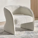 ⁦كرسي مفرد مودرن بذراعين من قماش⁩ - الصورة ⁦5⁩